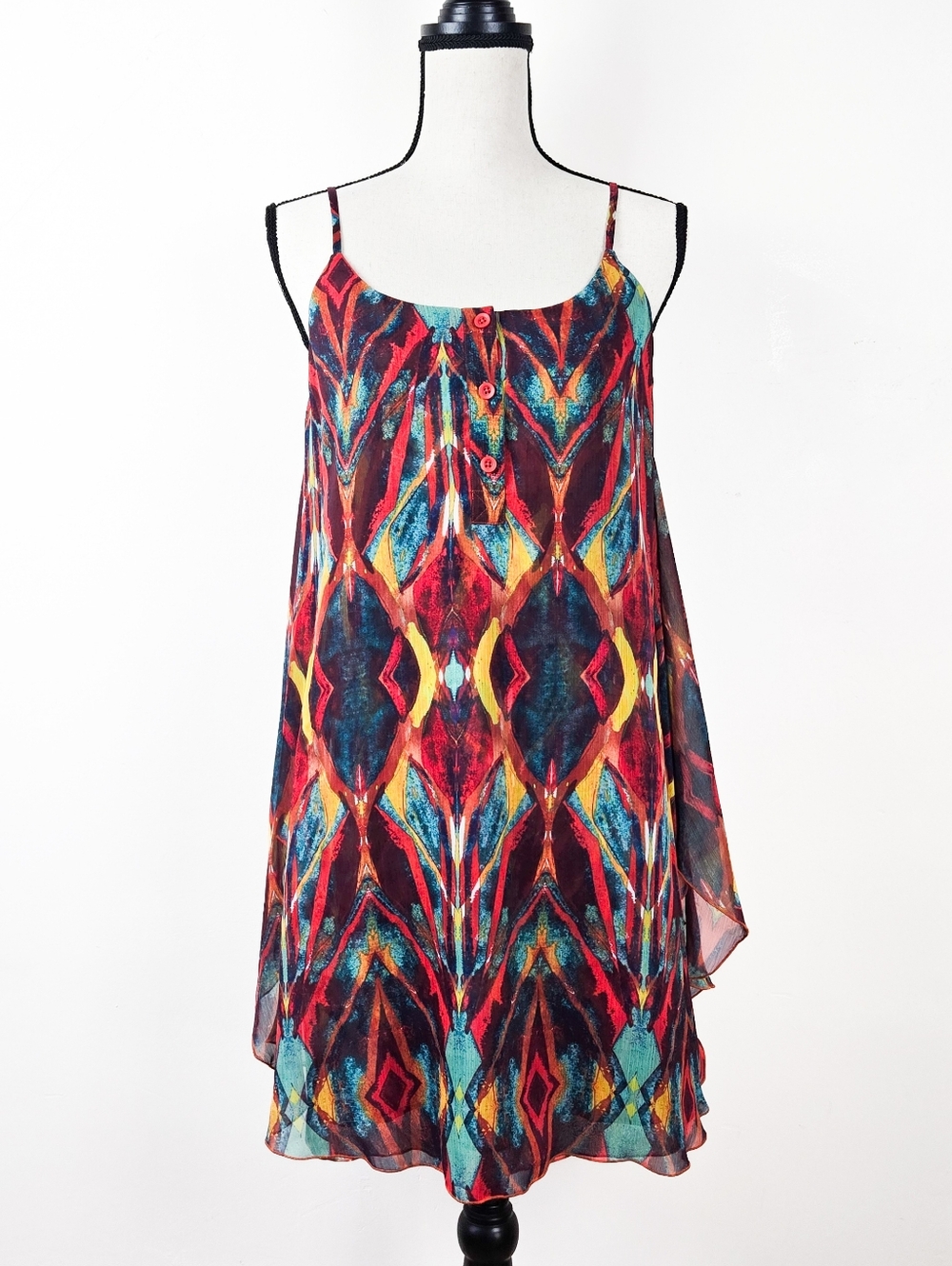 EUC Alice + Olivia Rhi Colorful Flowy Mini Dress🌼